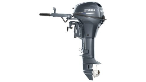 2002 Yamaha Tiller 9.9 HP High Thrust 2 Cylinder 4 Stroke 20" Outboard Motor - Image 1