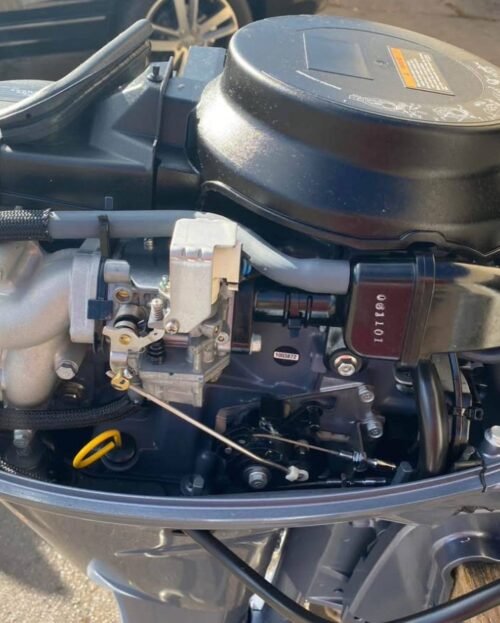 Used Yamaha 20 HP 4-Stroke Long Shaft Tiller Outboard Motor - Image 6